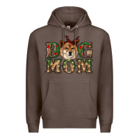Coffee dog mom shiba inu Premium Hoodie - RanaPortraitStore