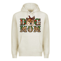 Oatmeal Heather dog mom shiba inu Premium Hoodie - RanaPortraitStore