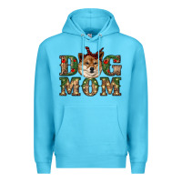 Ocean Blue dog mom shiba inu Premium Hoodie - RanaPortraitStore