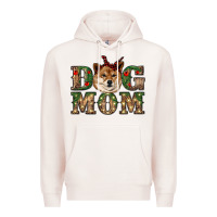 Pale Pink dog mom shiba inu Premium Hoodie - RanaPortraitStore