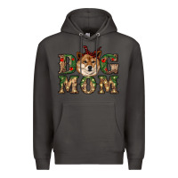 Smoke dog mom shiba inu Premium Hoodie - RanaPortraitStore
