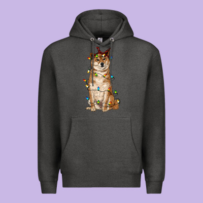 Christmas Lights Shiba Inu Premium Hoodie Designed By Ranaportraitstore