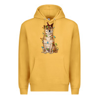 Mustard christmas lights shiba inu Premium Hoodie - RanaPortraitStore