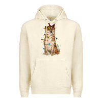 Sandshell christmas lights shiba inu Premium Hoodie - RanaPortraitStore