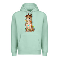Seafoam christmas lights shiba inu Premium Hoodie - RanaPortraitStore