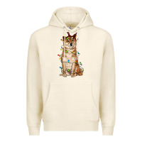 Tofu christmas lights shiba inu Premium Hoodie - RanaPortraitStore