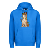 True Royal christmas lights shiba inu Premium Hoodie - RanaPortraitStore