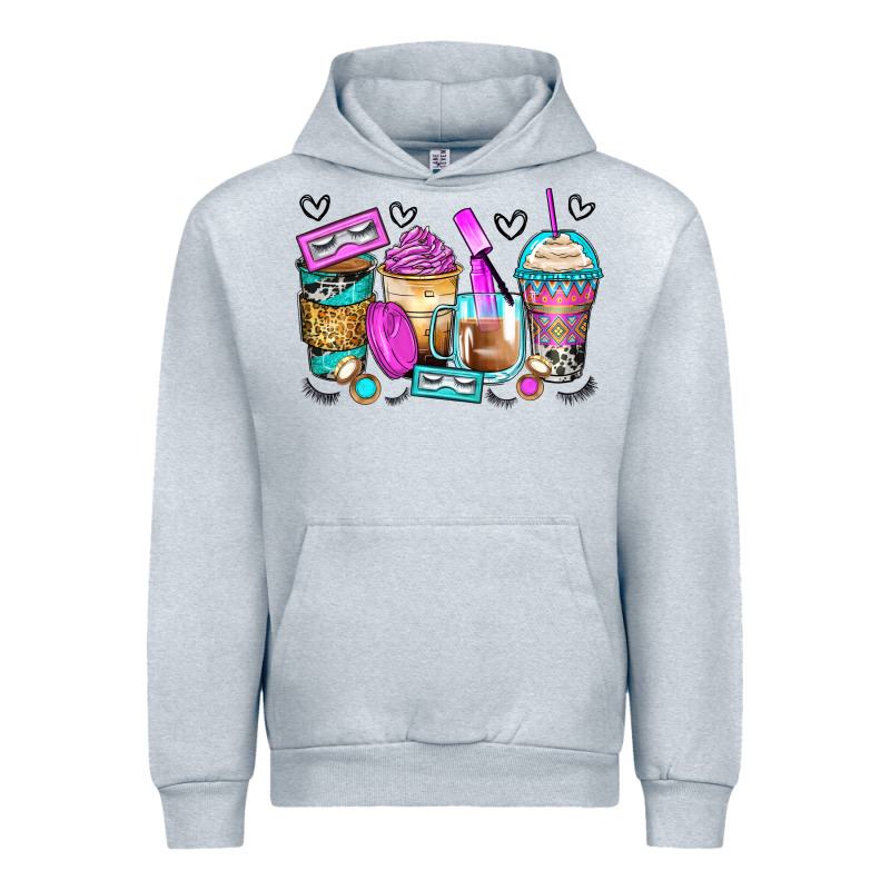 Eyelash Coffee Cups Urban Hoodie by Zillion Design Studio | Teevron