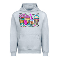 Heather Grey eyelash coffee cups Urban Hoodie - Zillion Design Studio