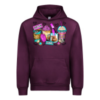Mauve Wine eyelash coffee cups Urban Hoodie - Zillion Design Studio