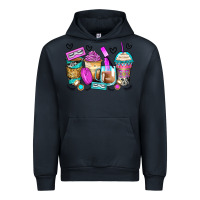 Navy eyelash coffee cups Urban Hoodie - Zillion Design Studio