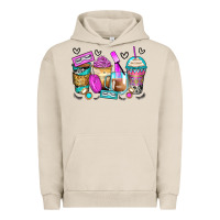 Pigment French Oak eyelash coffee cups Urban Hoodie - Zillion Design Studio