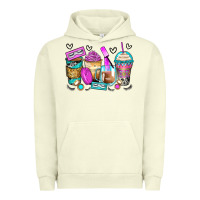 Pigment Pistachio eyelash coffee cups Urban Hoodie - Zillion Design Studio