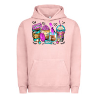 Pigment Salmon eyelash coffee cups Urban Hoodie - Zillion Design Studio