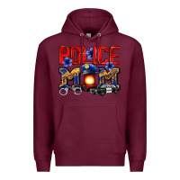 Burgundy police mom Premium Hoodie - Zillion Design Studio