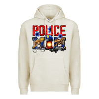 Oatmeal Heather police mom Premium Hoodie - Zillion Design Studio