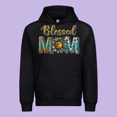 Western Blessed Mom With Sunflower Urban Hoodie Designed By Texasbilliewilder