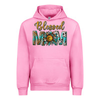 Fuchsia Pink western blessed mom with sunflower Urban Hoodie - texasbilliewilder