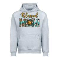 Heather Grey western blessed mom with sunflower Urban Hoodie - texasbilliewilder