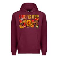 Burgundy firefighter mom Premium Hoodie - Zillion Design Studio