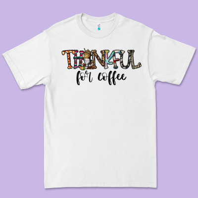 Thankful For Coffee Premium Tee Designed By Cowhidedigitalart