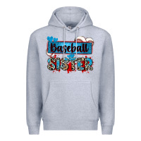 Heather Grey baseball sister with leopard Premium Hoodie - Zillion Design Studio