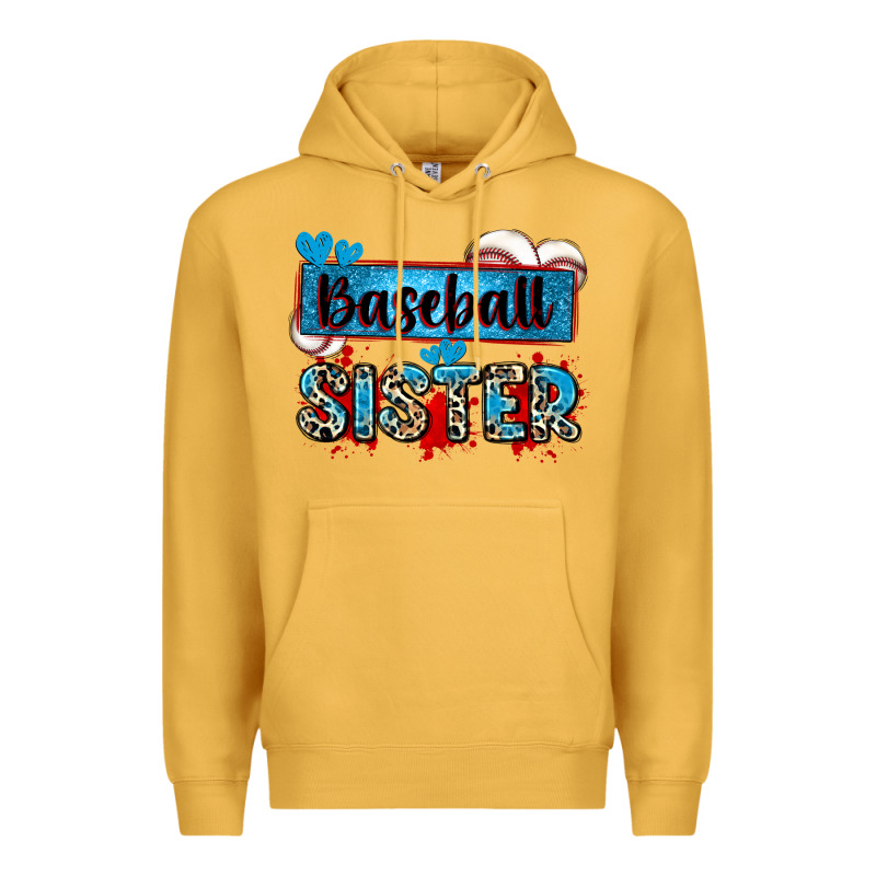 Baseball Sister With Leopard Premium Hoodie by Zillion Design Studio | Teevron