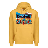 Mustard baseball sister with leopard Premium Hoodie - Zillion Design Studio