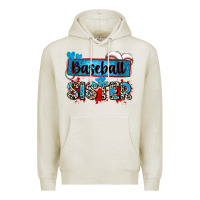 Oatmeal Heather baseball sister with leopard Premium Hoodie - Zillion Design Studio