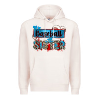 Pale Pink baseball sister with leopard Premium Hoodie - Zillion Design Studio