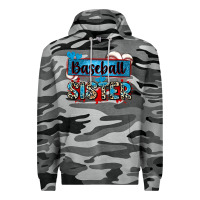 Slate Camo baseball sister with leopard Premium Hoodie - Zillion Design Studio