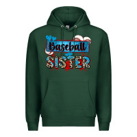Sports Green baseball sister with leopard Premium Hoodie - Zillion Design Studio