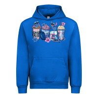Cobalt stitch coffee cups Urban Hoodie - Zillion Design Studio