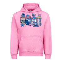 Fuchsia Pink stitch coffee cups Urban Hoodie - Zillion Design Studio