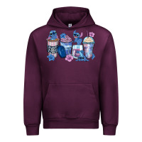 Mauve Wine stitch coffee cups Urban Hoodie - Zillion Design Studio