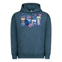 Pigment Midnight Navy stitch coffee cups Urban Hoodie - Zillion Design Studio