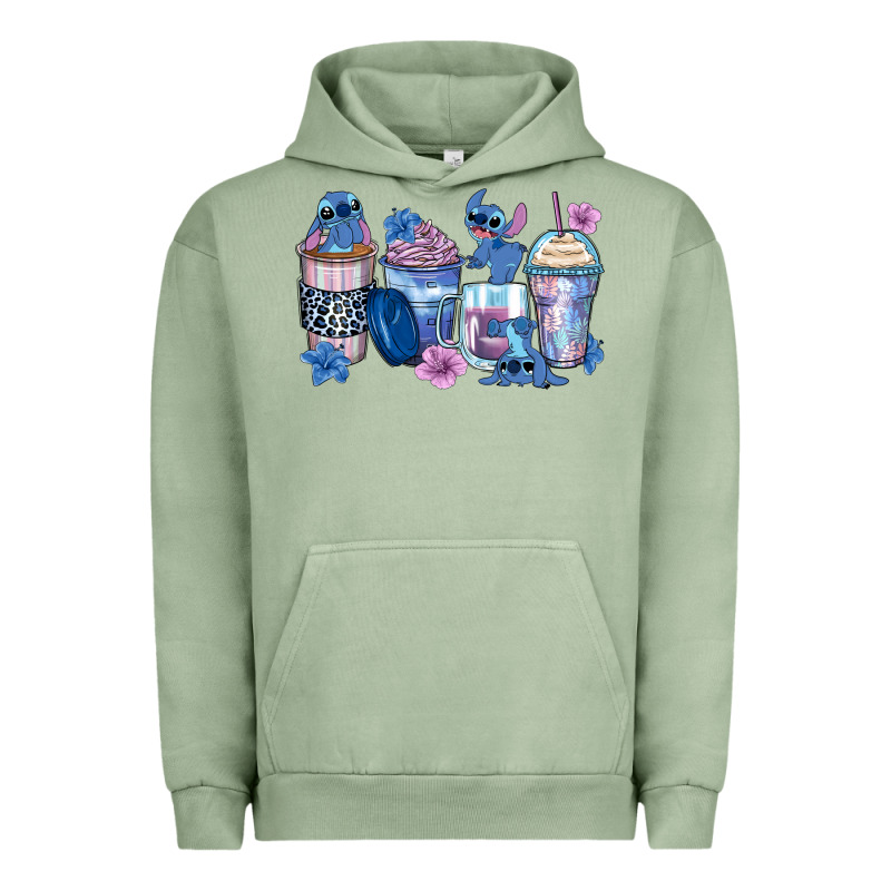 Stitch Coffee Cups Urban Hoodie by Zillion Design Studio | Teevron