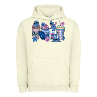 Pigment Pistachio stitch coffee cups Urban Hoodie - Zillion Design Studio