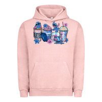 Pigment Salmon stitch coffee cups Urban Hoodie - Zillion Design Studio