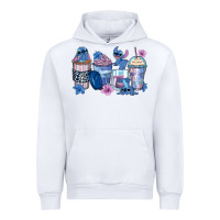 White stitch coffee cups Urban Hoodie - Zillion Design Studio