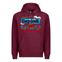 Burgundy baseball brother Premium Hoodie - Zillion Design Studio