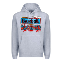 Heather Grey baseball brother Premium Hoodie - Zillion Design Studio