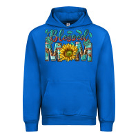 Cobalt western blessed mom with sunflower Urban Hoodie - texasbilliewilder