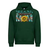 Forest Green western blessed mom with sunflower Urban Hoodie - texasbilliewilder