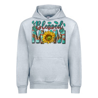 Heather Grey western blessed mom with sunflower Urban Hoodie - texasbilliewilder