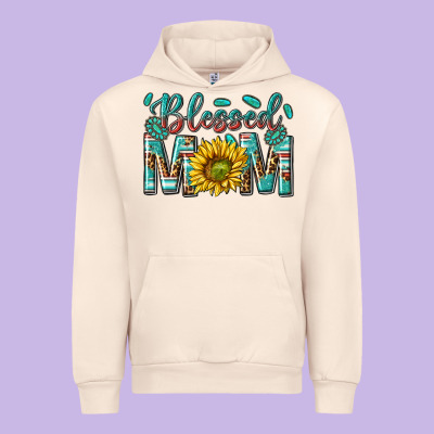 Western Blessed Mom With Sunflower Urban Hoodie Designed By Texasbilliewilder