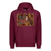Burgundy all i want for christmas is a horse Premium Hoodie - RanaPortraitStore