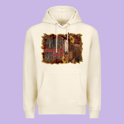 All I Want For Christmas Is A Horse Premium Hoodie Designed By Ranaportraitstore