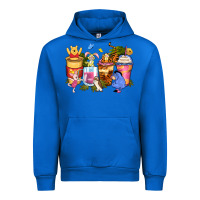 Cobalt cartoon characters coffee cups Urban Hoodie - Zillion Design Studio