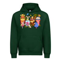 Foreset Green cartoon characters coffee cups Urban Hoodie - Zillion Design Studio